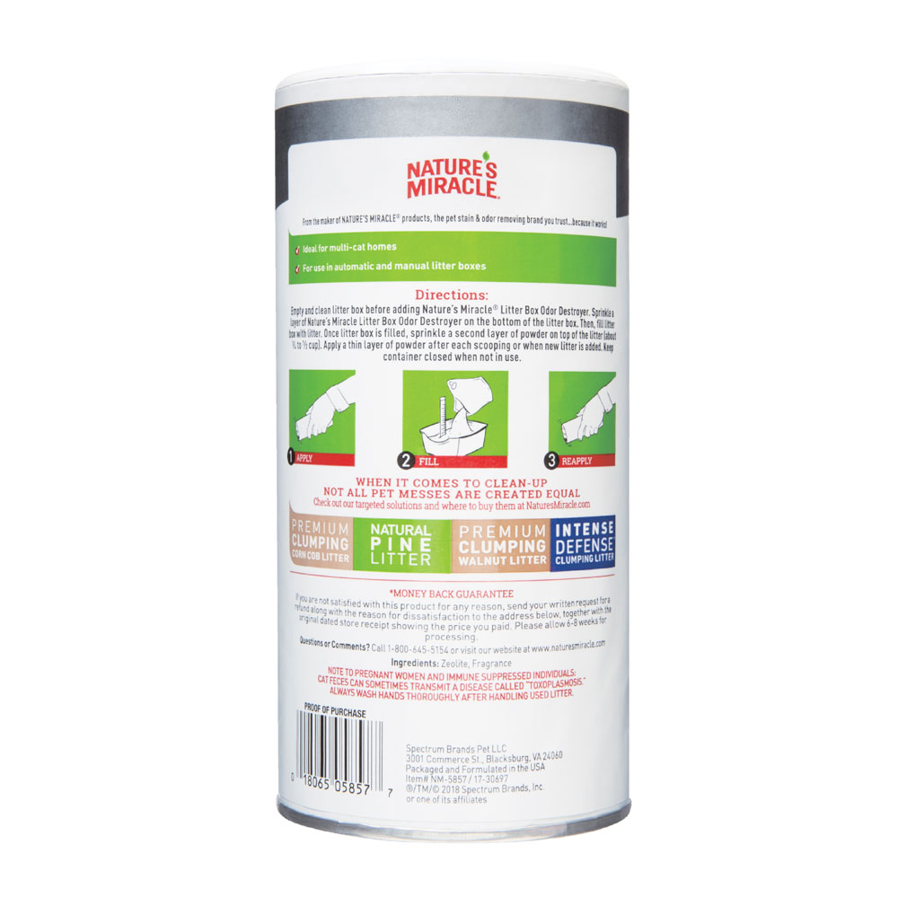 Litter Box Odor Destroyer Powder Nature s Miracle